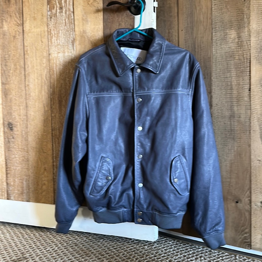 NWT Deadwood Coach Overdye Color Midnight Jacket… leather